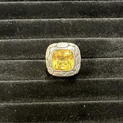 John Hardy Citrine Batu Kali Ring Square 925 Silver